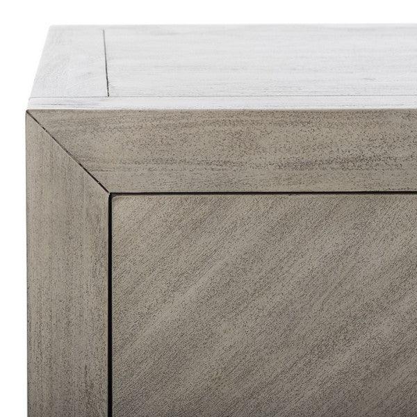 Safavieh Steve Light Grey 2 Drawer Wood Nightstand