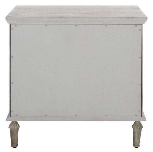 Safavieh Lisabet Light Grey 3-Drawer Wood Nightstand