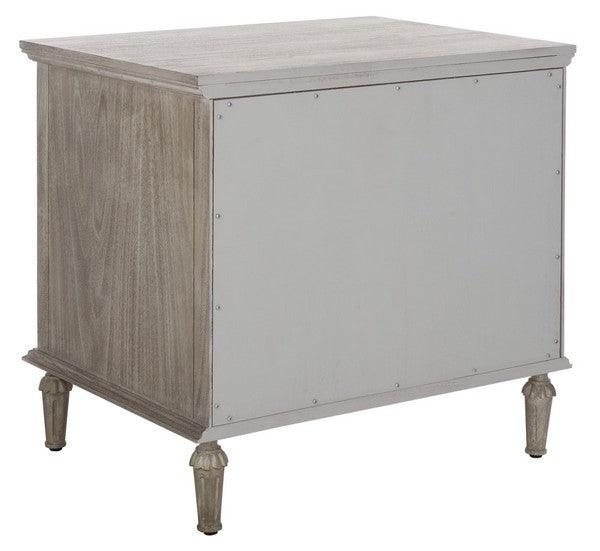 Safavieh Lisabet Light Grey 3-Drawer Wood Nightstand