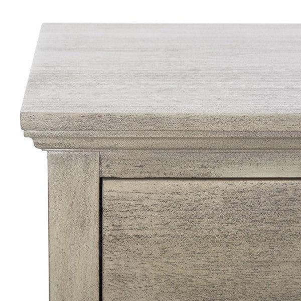 Safavieh Lisabet Light Grey 3-Drawer Wood Nightstand