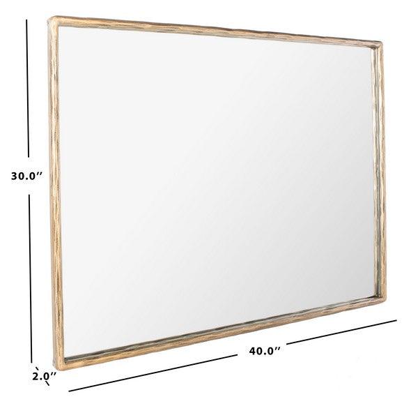 Safavieh Trish Small Rectangle Brass Metal Mirror