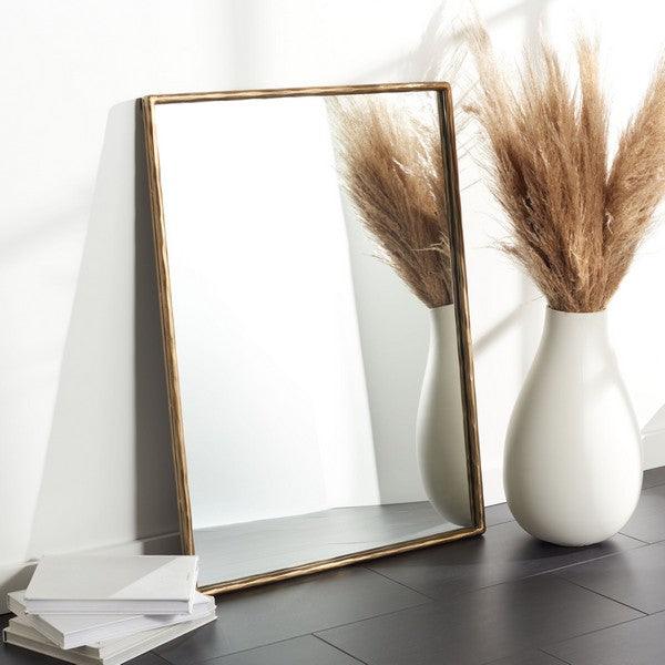 Safavieh Trish Small Rectangle Brass Metal Mirror