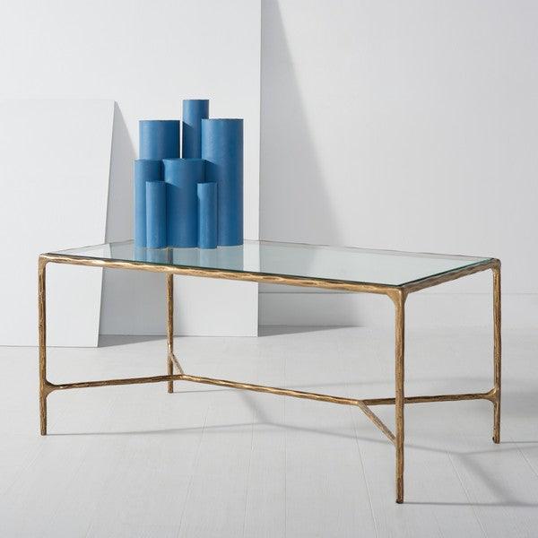 Safavieh Jessa Brass Metal Coffee Table