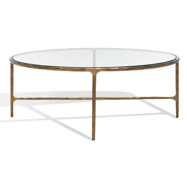 Safavieh Jessa Brass Oval Metal Coffee Table