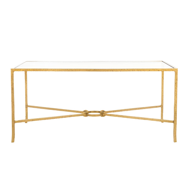 Tauri Forged Metal Coffee Table in Brass