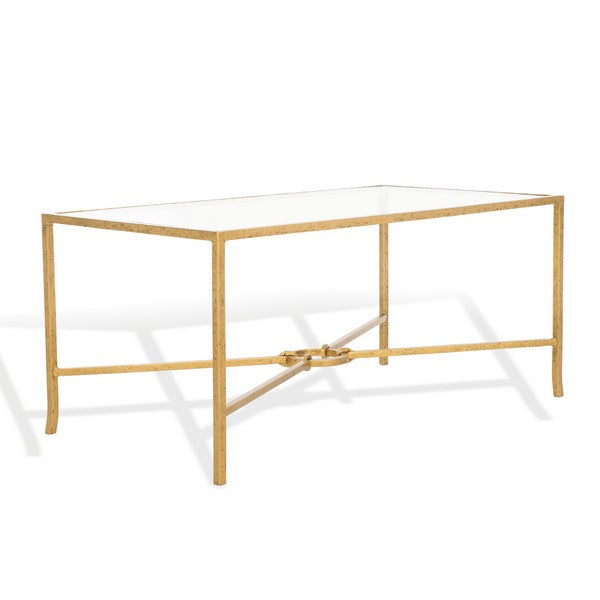 Tauri Forged Metal Coffee Table in Brass