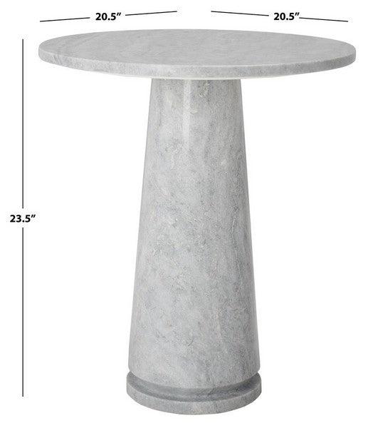 Valentia Marble Accent Table in Light Gray