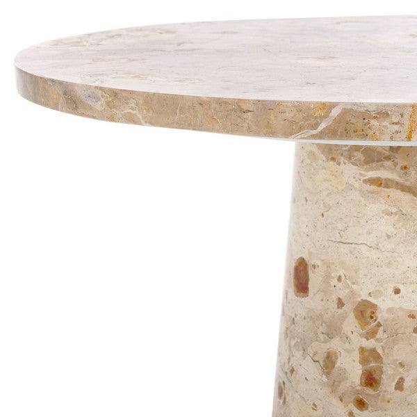 Safavieh Valentia Marble Accent Table in Beige