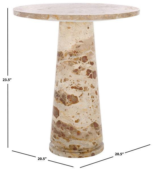 Valentia Marble Accent Table in Beige