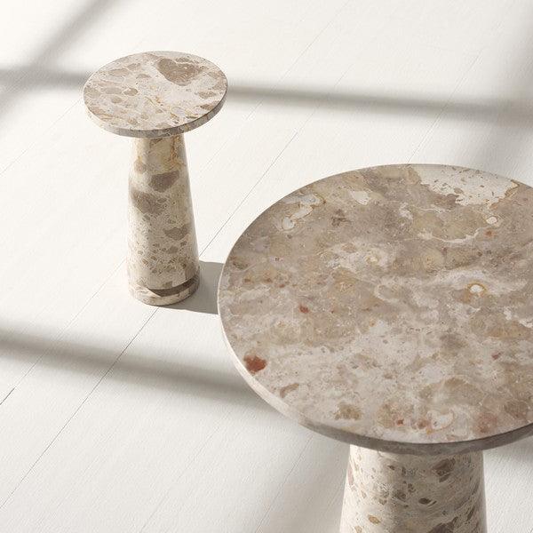 Valentia Marble Accent Table in Beige