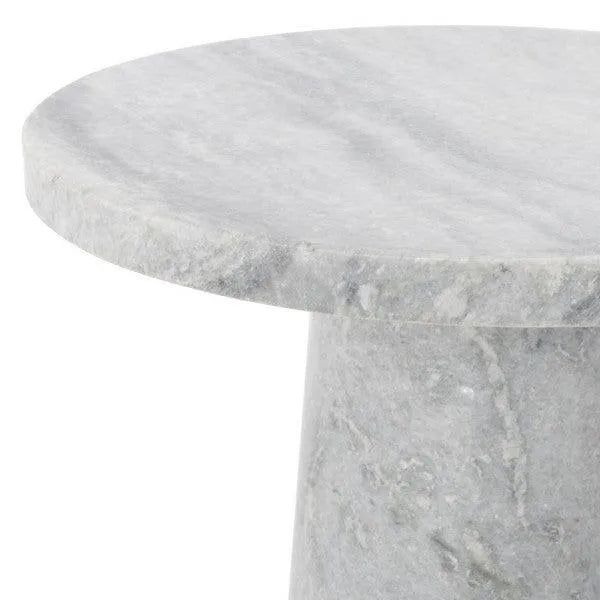 Safavieh Valentia Marble Accent Table in Light Gray