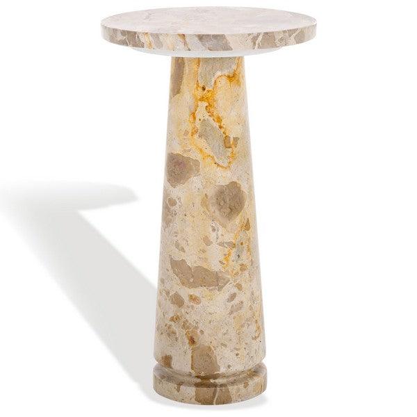 Safavieh Valentia Marble Accent Table in Beige