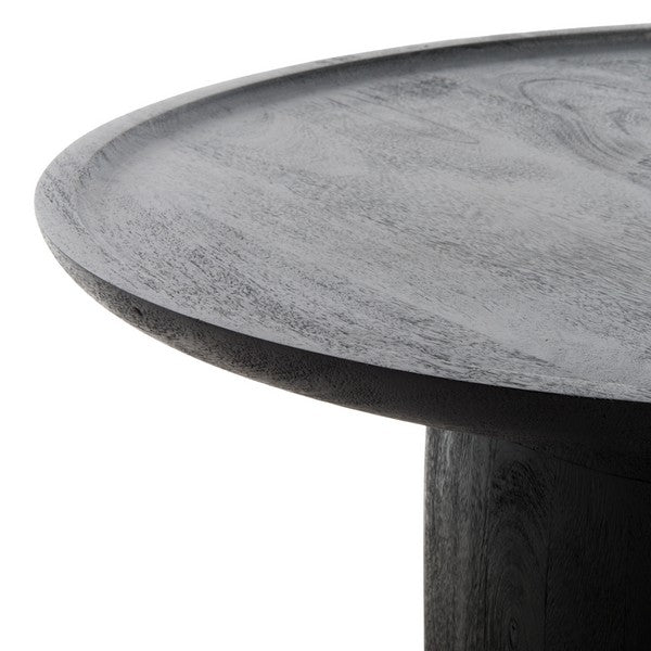 Safavieh Hope Black Round Wood Coffee Table