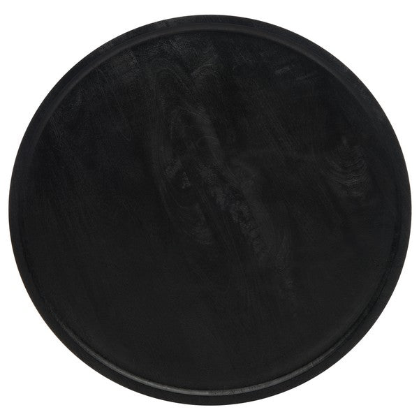 Safavieh Hope Black Round Wood Coffee Table