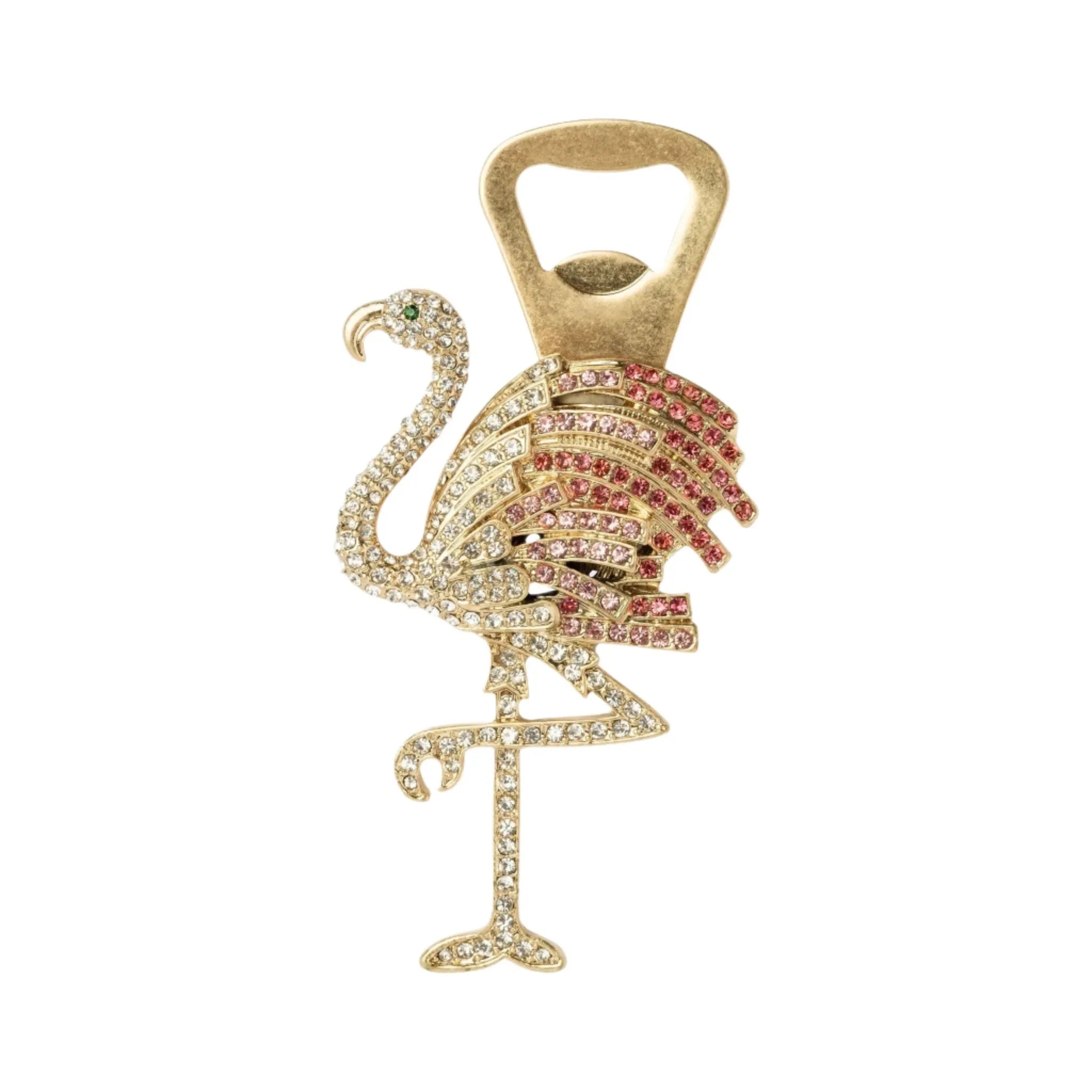 Flamingo bottle opener, pink