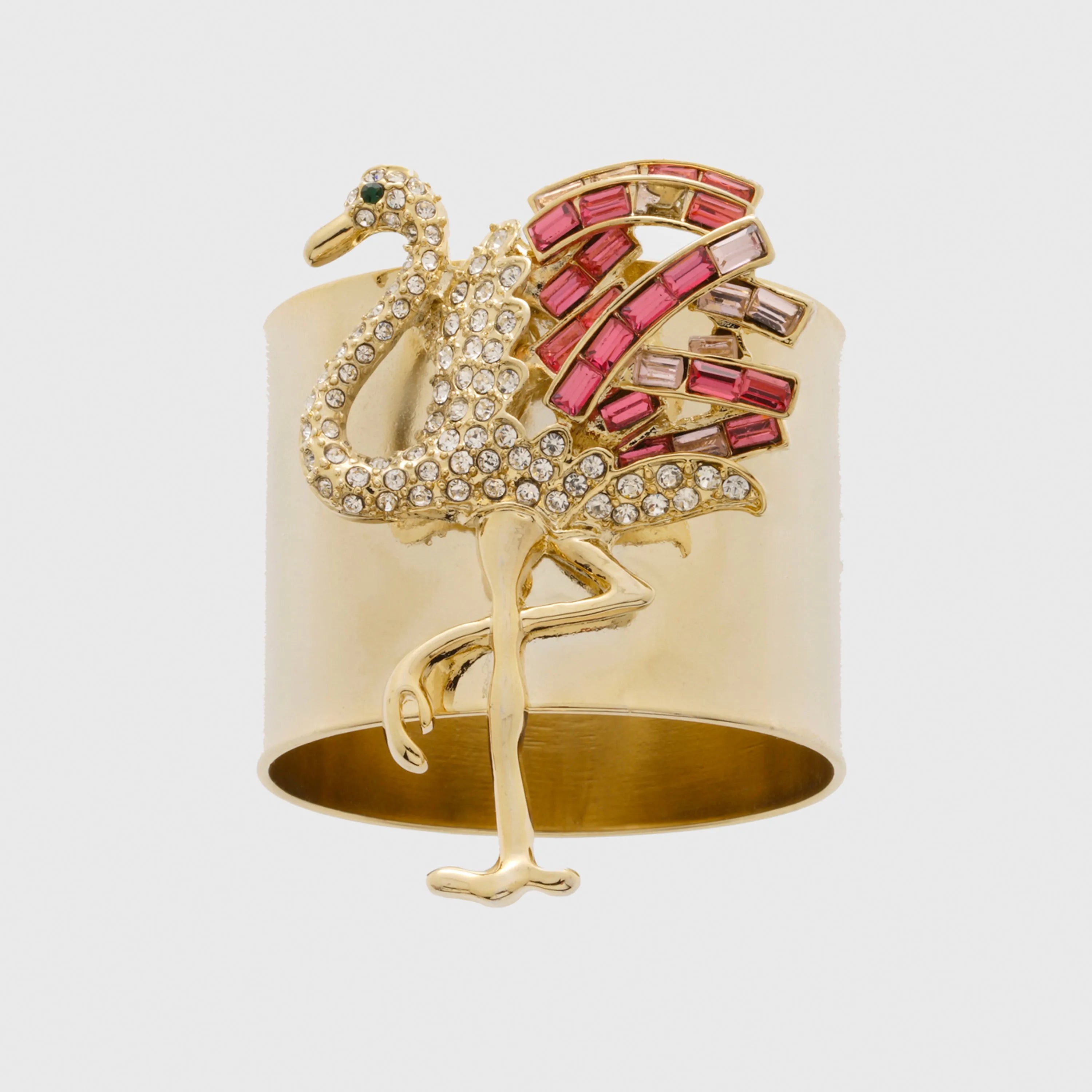 Flamingo napkin rings, set of two