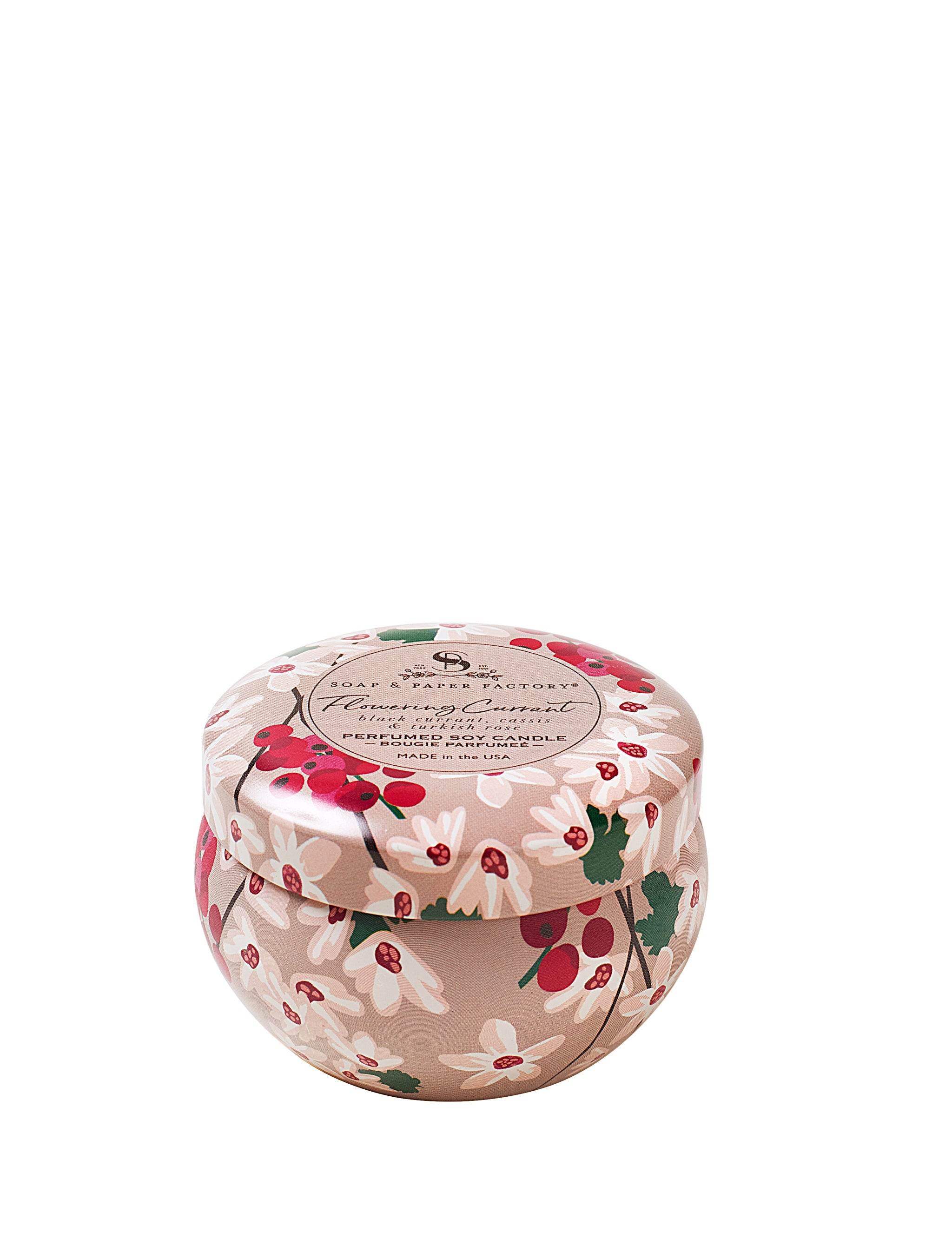 Flowering Currant Small Tin Candle