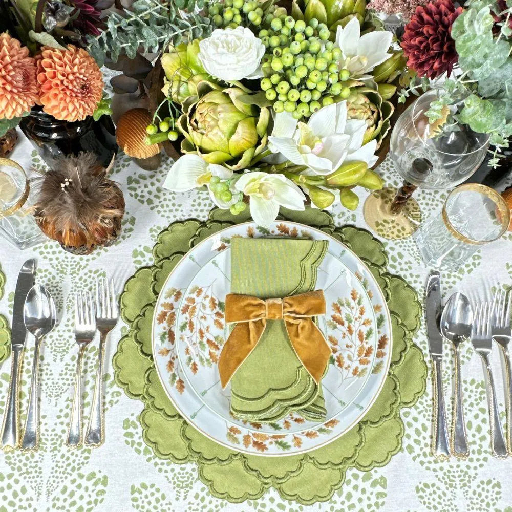 Flying Sheep Country Lillian Placemat - Sage (Set of 4)