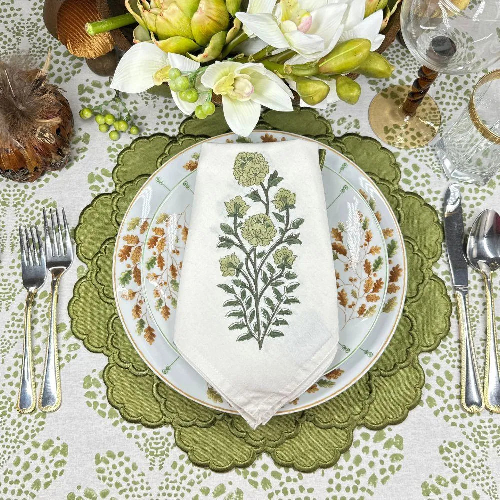 Flying Sheep Country Lillian Placemat - Sage (Set of 4)