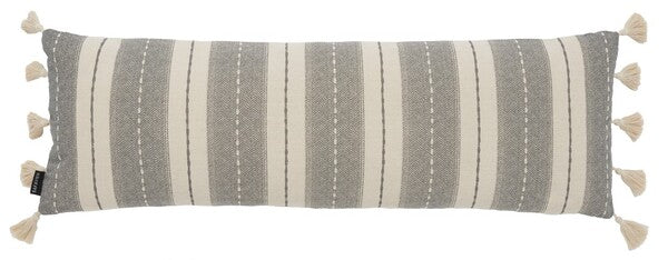 Safavieh Samerin Pillow in Gray/White with Craft Art Patterns