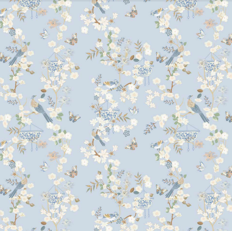 Pale Blue Chinoiserie Gift Wrap