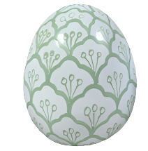 Green & White Trellis Egg