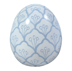 Soft Blue & White Trellis Egg