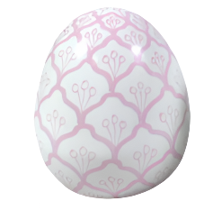 Pink & White Trellis Egg