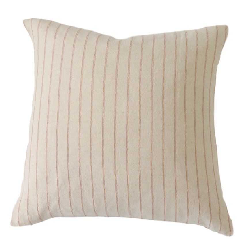 Charles Tan Stripe Pillow Cover