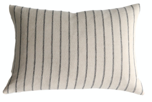 Charles Black Stripe Pillow Cover