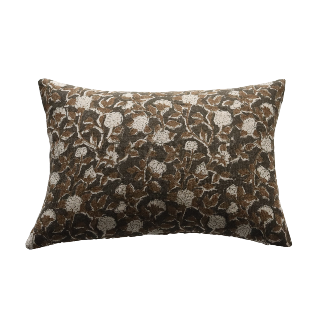 Reggie Floral Pillow Cover in Dark Brown