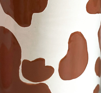 Cow Print Column Lamp