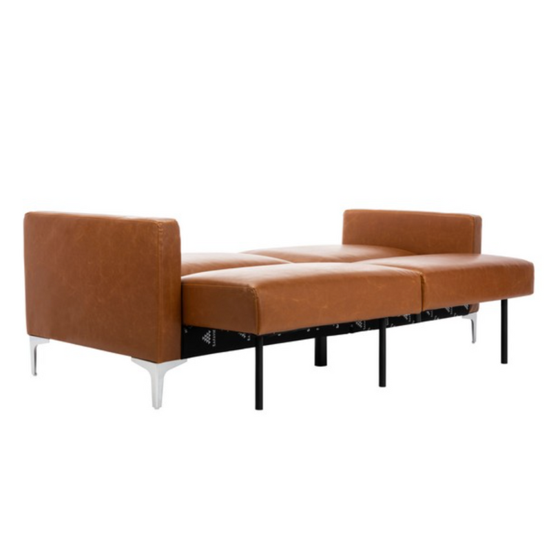 Safavieh Chelsea Foldable Futon Bed in Cognac