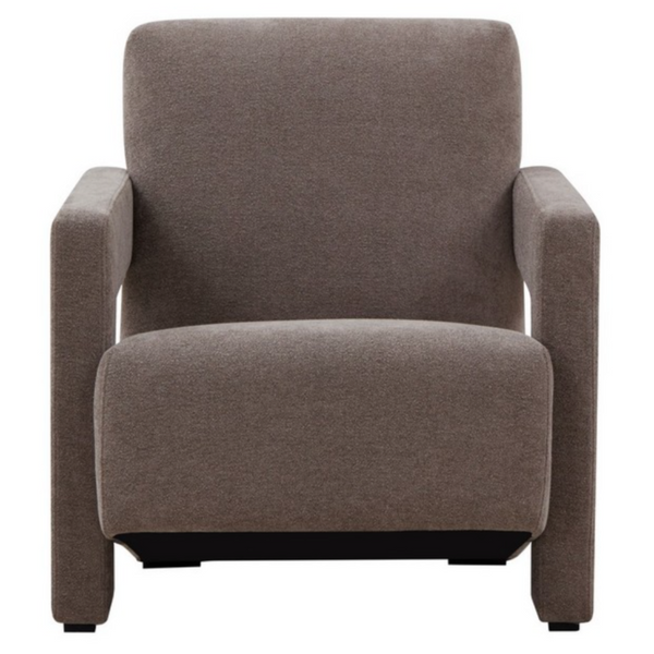 Safavieh Taylor Boucle Accent Chair in Brown with Angled Back and Seat