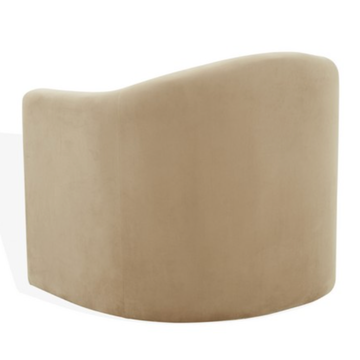 Safavieh Laylette Velvet Accent Chair in Light Brown