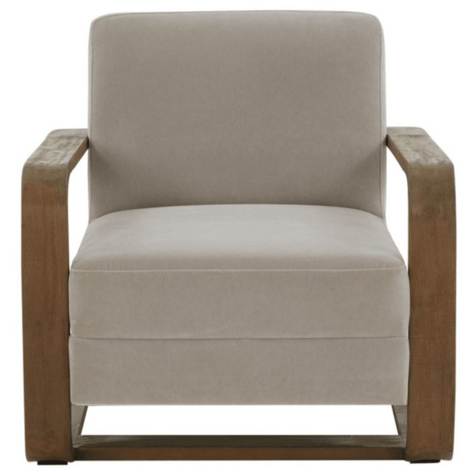 Safavieh Jayshaw Wood Frame Accent Chair in Gray