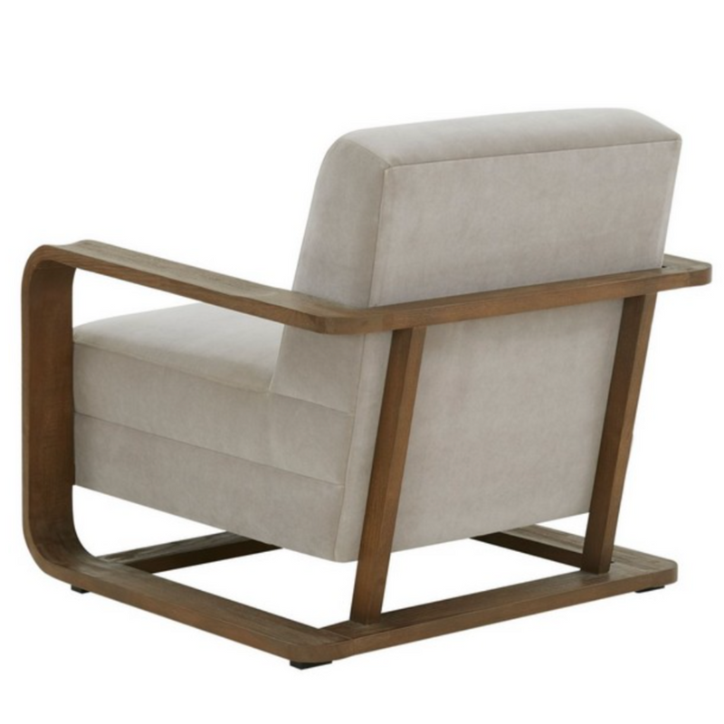 Safavieh Jayshaw Wood Frame Accent Chair in Gray