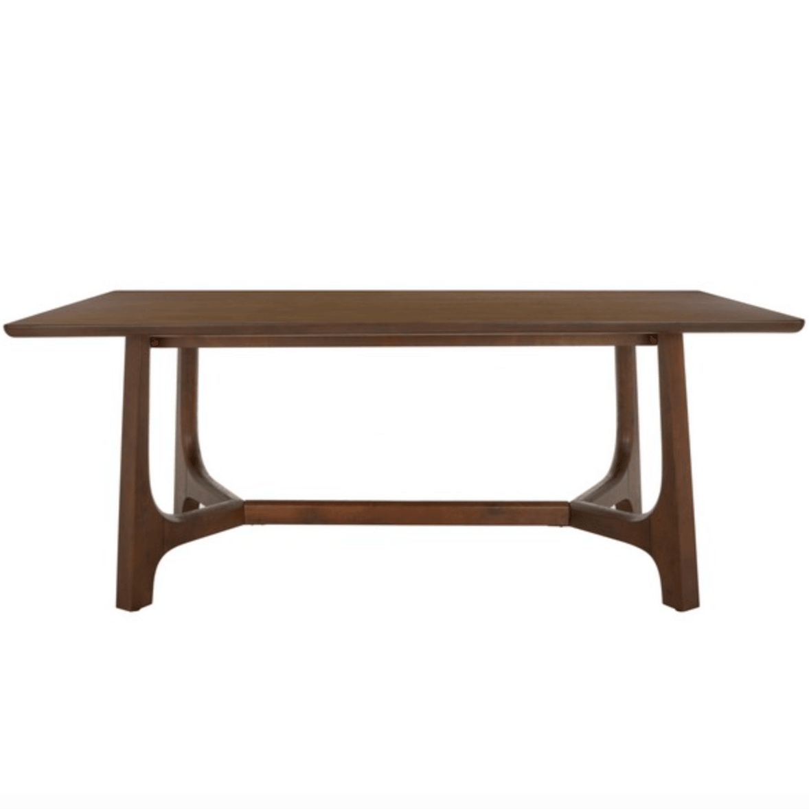 Adelee Wood Dining Table in Medium Oak with V-shaped Trestle Base