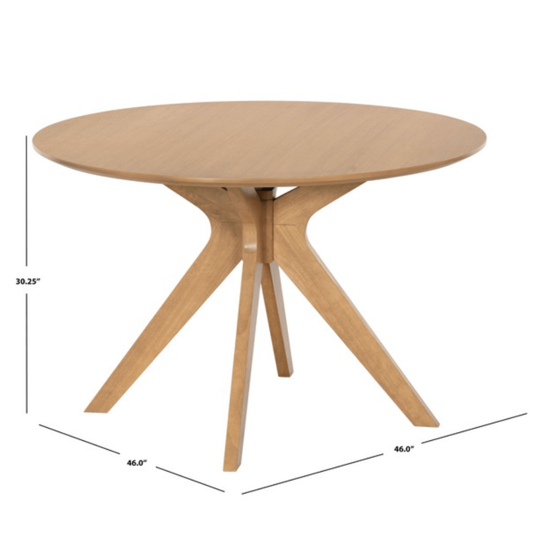 Carolee Wood Dining Table with Splayed Legs