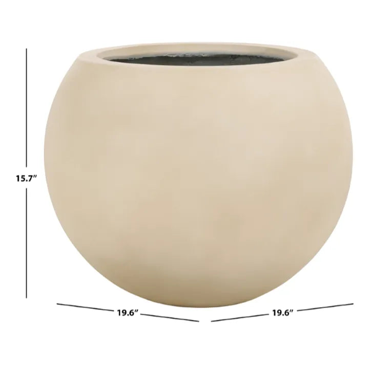 Kenslia Concrete Ficonstone Planter in Beige