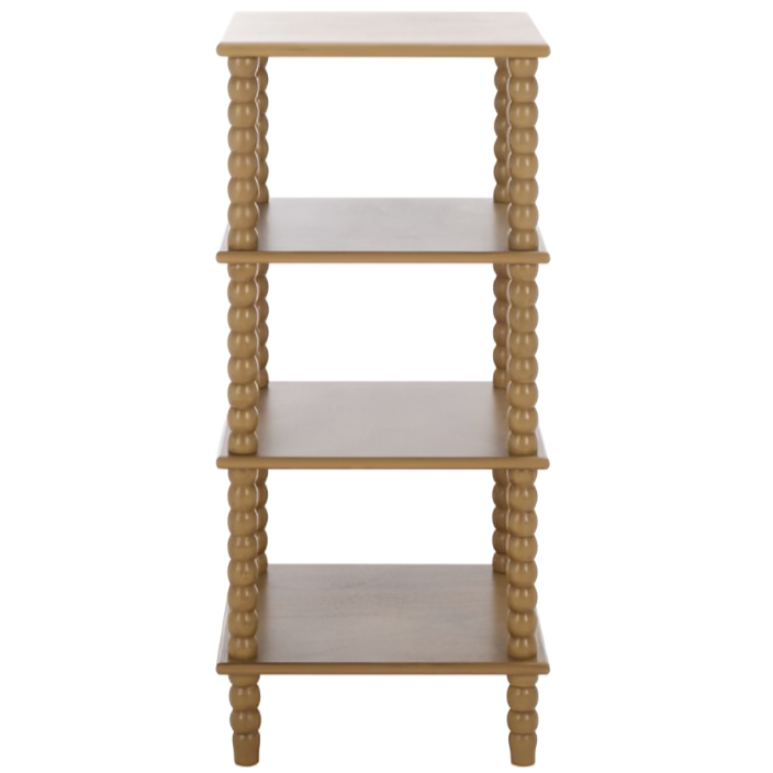 Dilyn 4 Tier Wood Shelving Unit in Desert Brown