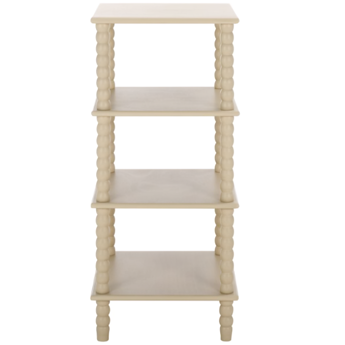 Dilyn 4 Tier Wood Shelving Unit in Sand