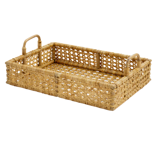 Rectangular Wicker Serving Tray