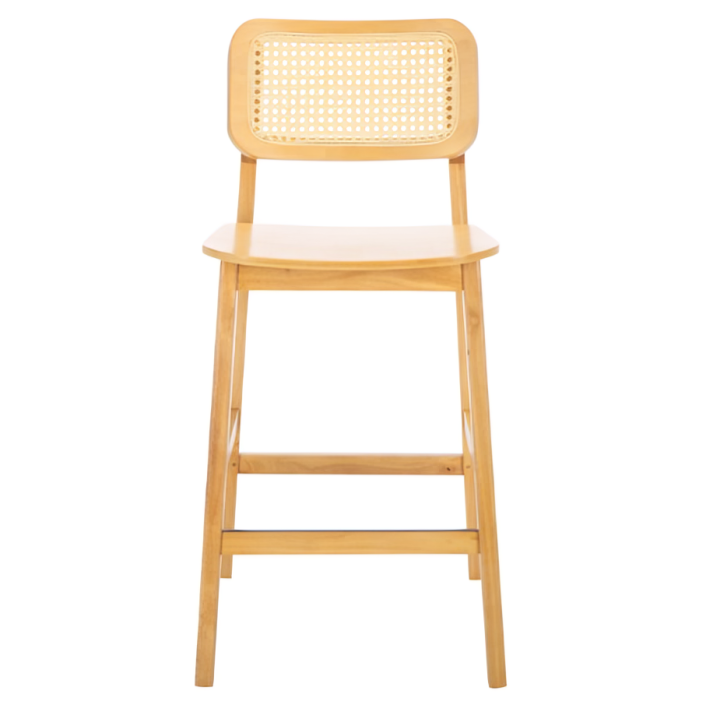 Luz Cane Rattan Counter Stool in Natural