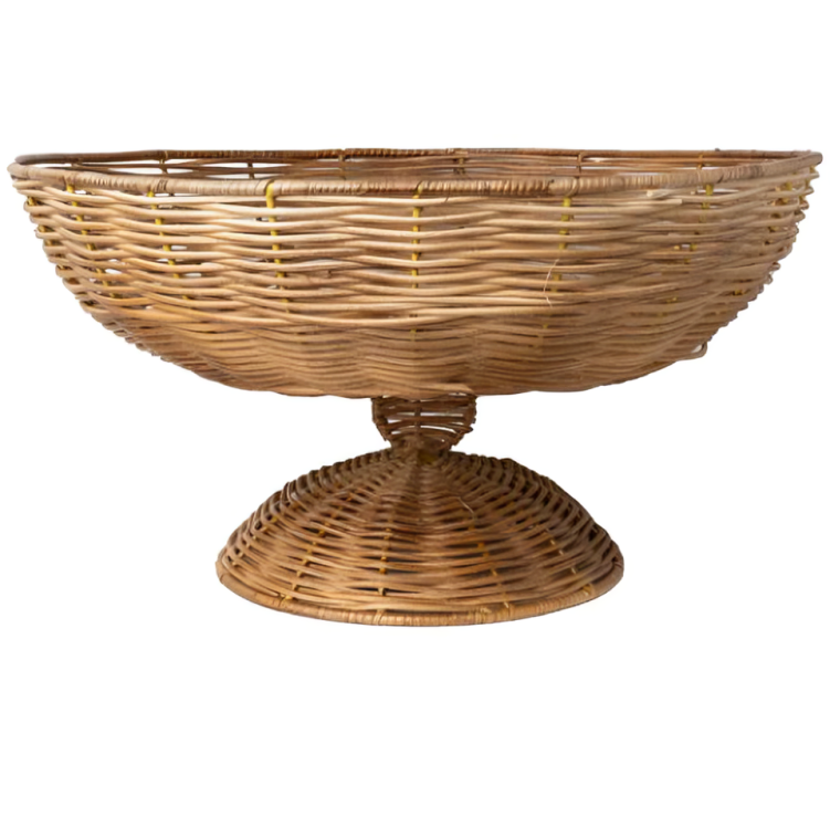 Wicker Centerpiece Bowl in Natural