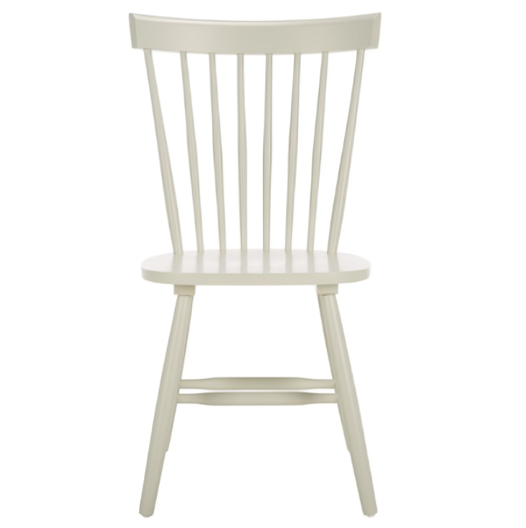 Parker Wood Dining Chair in Off-White with Spindle Back (Set of 4)