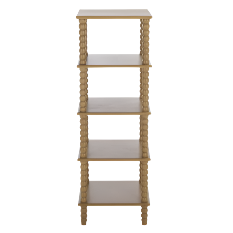 Dilyn Wood 5-Tier Shelving Unit in Desert Brown