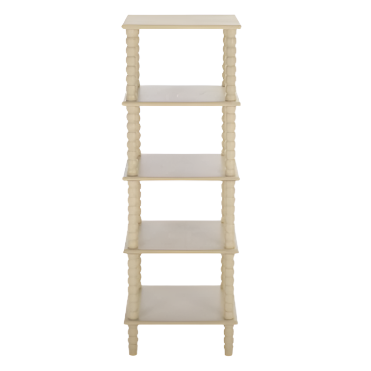 Dilyn Wood 5-Tier Shelving Unit in Sand