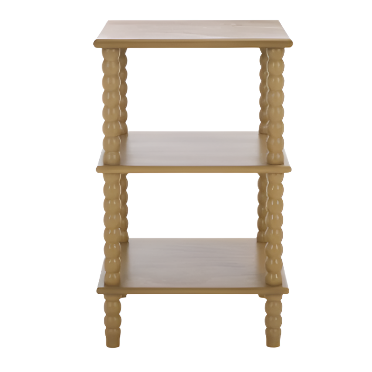 Dilyn Wood Accent Table in Desert Brown with 3-Shelves