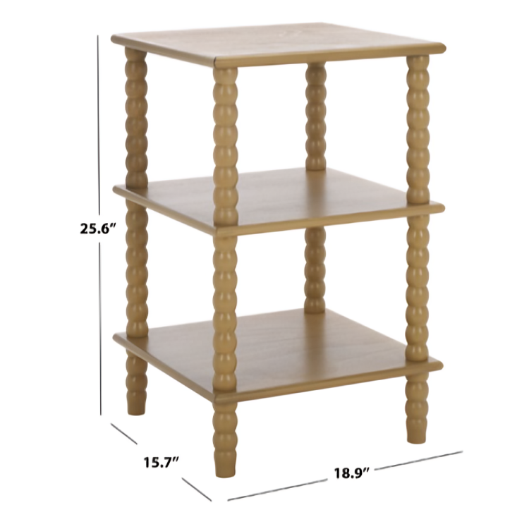 Dilyn Wood Accent Table in Desert Brown with 3-Shelves